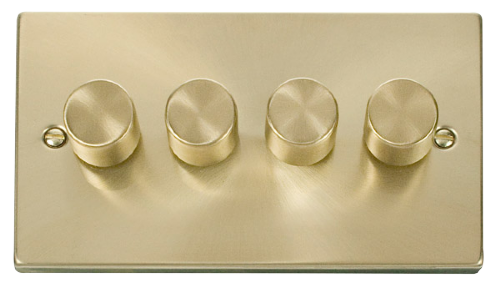 Scolmore VPSB154 - 4 Gang 2 Way 400Va Dimmer Switch Deco Scolmore - Sparks Warehouse
