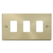 Scolmore VPSB20403 - 3 Gang GridPro® Frontplate - Satin Brass GridPro Scolmore - Sparks Warehouse