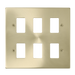 Scolmore VPSB20506 - 6 Gang GridPro® Frontplate - Satin Brass GridPro Scolmore - Sparks Warehouse
