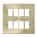 Scolmore VPSB20508 - 8 Gang GridPro® Frontplate - Satin Brass GridPro Scolmore - Sparks Warehouse