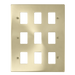 Scolmore VPSB20509 - 9 Gang GridPro® Frontplate - Satin Brass GridPro Scolmore - Sparks Warehouse