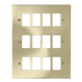 Scolmore VPSB20512 - 12 Gang GridPro® Frontplate - Satin Brass GridPro Scolmore - Sparks Warehouse