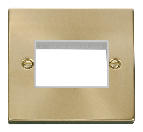 Scolmore VPSB403WH - 1 Gang Plate Triple Aperture - White Deco Scolmore - Sparks Warehouse