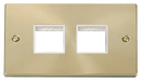 Scolmore VPSB404WH - 2 Gang Plate (2 x 2) Aperture - White Deco Scolmore - Sparks Warehouse