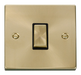 Scolmore VPSB411BK - 1 Gang 2 Way ‘Ingot’ 10AX Switch - Black Deco Scolmore - Sparks Warehouse