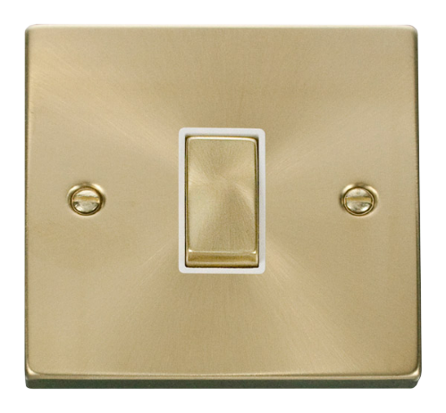 Scolmore VPSB411WH - 1 Gang 2 Way ‘Ingot’ 10AX Switch - White Deco Scolmore - Sparks Warehouse