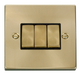 Scolmore VPSB413BK - 3 Gang 2 Way ‘Ingot’ 10AX Switch - Black Deco Scolmore - Sparks Warehouse