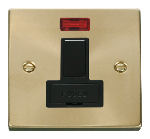 Scolmore VPSB652BK - 13A Fused Switched Connection Unit With Neon - Black Deco Scolmore - Sparks Warehouse