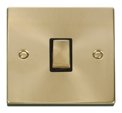 Scolmore VPSB722BK - 20A 1 Gang DP ‘Ingot’ Switch - Black Deco Scolmore - Sparks Warehouse