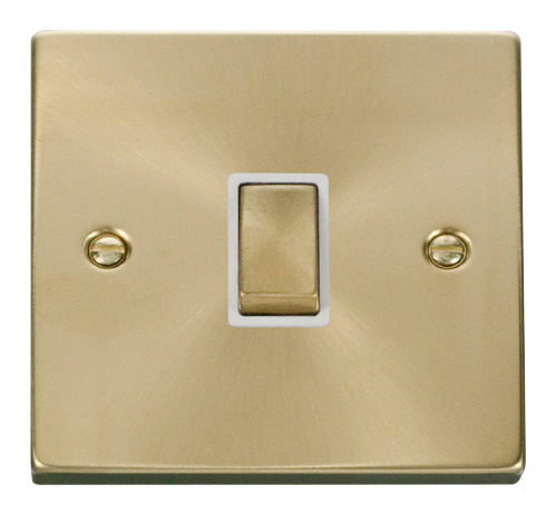 Scolmore VPSB722WH - 20A 1 Gang DP ‘Ingot’ Switch - White Deco Scolmore - Sparks Warehouse