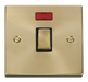 Scolmore VPSB723BK - 20A 1 Gang DP ‘Ingot’ Switch + Neon - Black Deco Scolmore - Sparks Warehouse