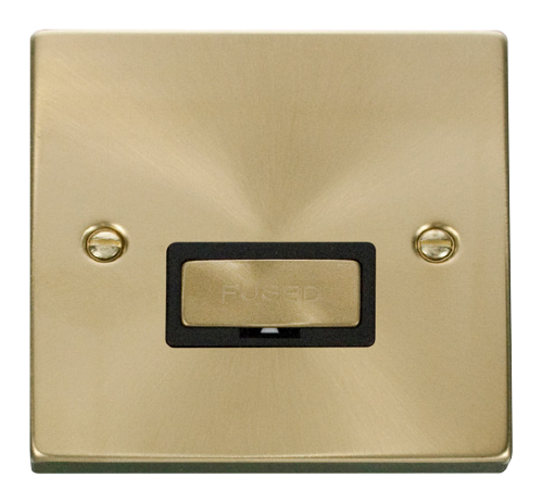 Scolmore VPSB750BK - 13A Fused ‘Ingot’ Connection Unit - Black Deco Scolmore - Sparks Warehouse