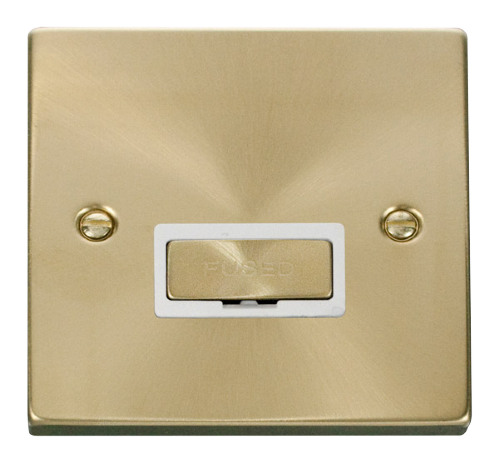 Scolmore VPSB750WH - 13A Fused ‘Ingot’ Connection Unit - White Deco Scolmore - Sparks Warehouse
