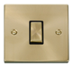 Scolmore VPSBBK-SMART1 - 1G Plate 1 Aperture Supplied With 1 x 10AX 2 Way Ingot Retractive Switch Module - Black Deco Scolmore - Sparks Warehouse