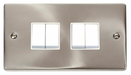 Scolmore VPSC019WH - 4 Gang 2 Way 10AX Switch - White Deco Scolmore - Sparks Warehouse