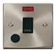 Scolmore VPSC023BK - 20A 1 Gang DP Switch With Flex Outlet And Neon - Black Deco Scolmore - Sparks Warehouse