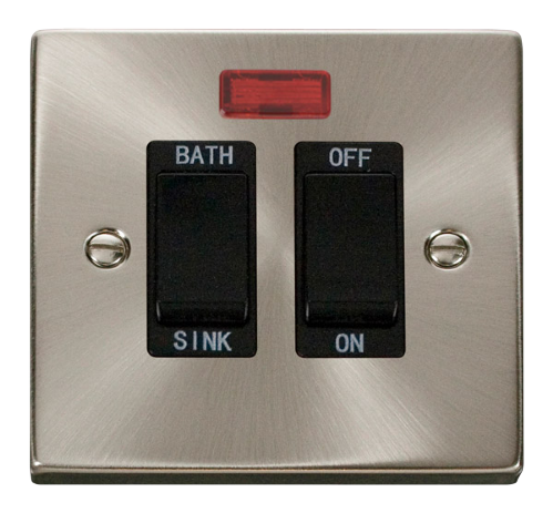 Scolmore VPSC024BK - 20A DP Sink/Bath Switch - Black Deco Scolmore - Sparks Warehouse