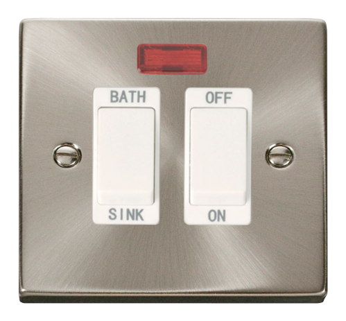 Scolmore VPSC024WH - 20A DP Sink/Bath Switch - White Deco Scolmore - Sparks Warehouse