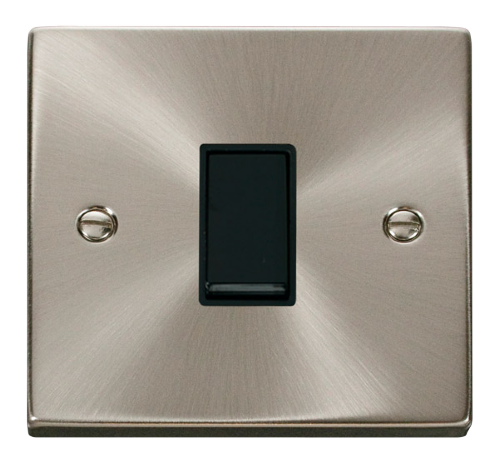 Scolmore VPSC025BK - 1 Gang Intermediate 10AX Switch - Black Deco Scolmore - Sparks Warehouse
