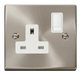 Scolmore VPSC035WH - 1 Gang 13A DP Switched Socket Outlet - White Deco Scolmore - Sparks Warehouse