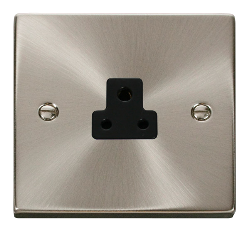 Scolmore VPSC039BK - 2A Round Pin Socket Outlet - Black Deco Scolmore - Sparks Warehouse