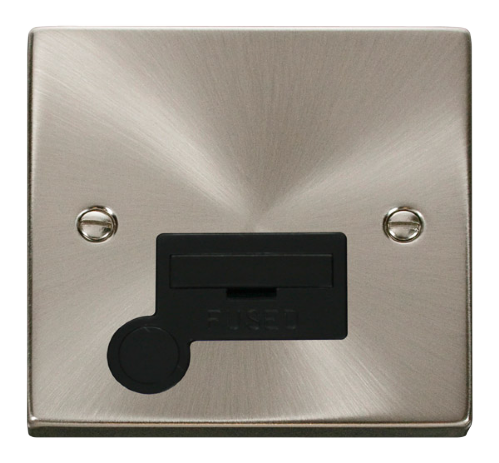 Scolmore VPSC050BK - 13A Fused Connection Unit With Flex Outlet - Black Deco Scolmore - Sparks Warehouse