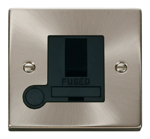 Scolmore VPSC051BK - 13A Fused Switched Connection Unit With Flex Outlet - Black Deco Scolmore - Sparks Warehouse