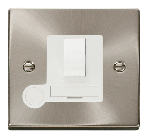 Scolmore VPSC051WH - 13A Fused Switched Connection Unit With Flex Outlet - White Deco Scolmore - Sparks Warehouse