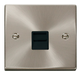 Scolmore VPSC120BK - Single Telephone Socket Outlet Master - Black Deco Scolmore - Sparks Warehouse