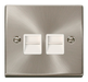 Scolmore VPSC126WH - Twin Telephone Socket Outlet Secondary - White Deco Scolmore - Sparks Warehouse