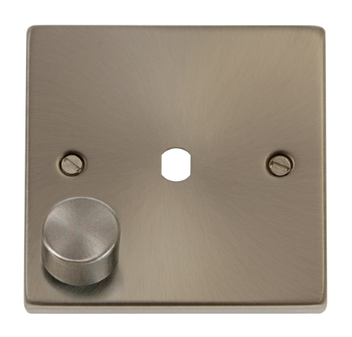 Scolmore VPSC140PL - 1 Gang Single Dimmer Plate + Knob Deco Scolmore - Sparks Warehouse