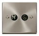 Scolmore VPSC170BK - 1 Gang Satellite + Coaxial Socket Outlet - Black Deco Scolmore - Sparks Warehouse