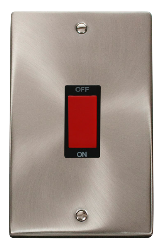 Scolmore VPSC202BK - 2 Gang 45A DP Switch - Black Deco Scolmore - Sparks Warehouse