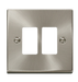 Scolmore VPSC20402 - 2 Gang GridPro® Frontplate - Satin Chrome GridPro Scolmore - Sparks Warehouse