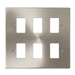 Scolmore VPSC20506 - 6 Gang GridPro® Frontplate - Satin Chrome GridPro Scolmore - Sparks Warehouse