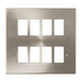 Scolmore VPSC20508 - 8 Gang GridPro® Frontplate - Satin Chrome GridPro Scolmore - Sparks Warehouse
