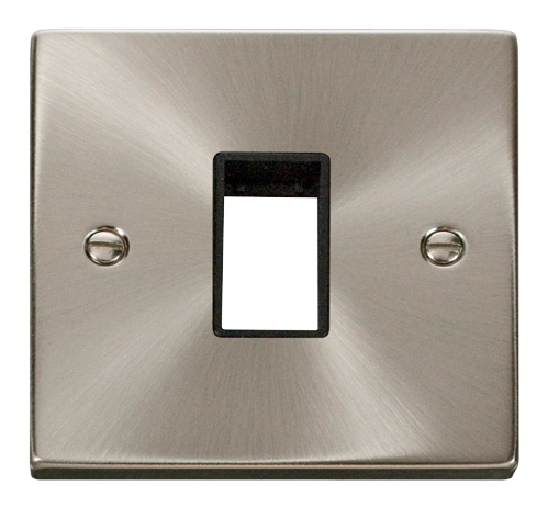 Scolmore VPSC401BK - 1 Gang Plate Single Aperture - Black Deco Scolmore - Sparks Warehouse