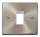 Scolmore VPSC401WH - 1 Gang Plate Single Aperture - White Deco Scolmore - Sparks Warehouse