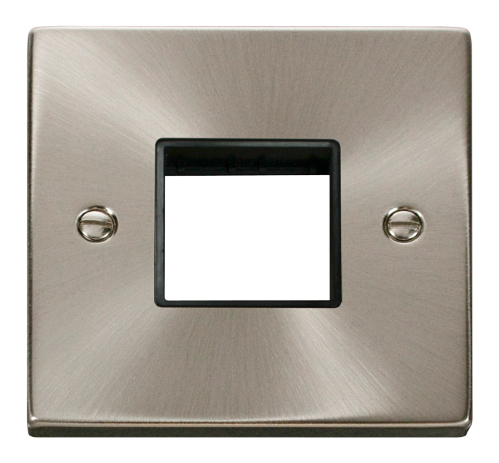 Scolmore VPSC402BK - 1 Gang Plate Twin Aperture - Black Deco Scolmore - Sparks Warehouse
