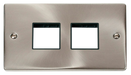Scolmore VPSC404BK - 2 Gang Plate (2 x 2) Aperture - Black Deco Scolmore - Sparks Warehouse