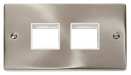 Scolmore VPSC404WH - 2 Gang Plate (2 x 2) Aperture - White Deco Scolmore - Sparks Warehouse