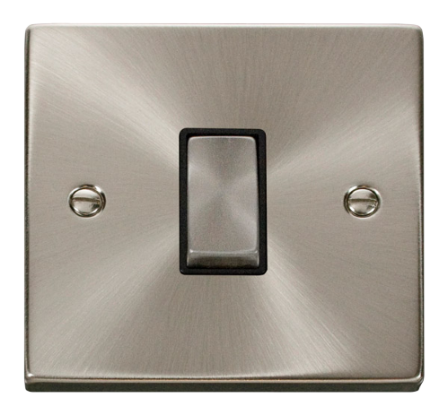 Scolmore VPSC411BK - 1 Gang 2 Way ‘Ingot’ 10AX Switch - Black Deco Scolmore - Sparks Warehouse