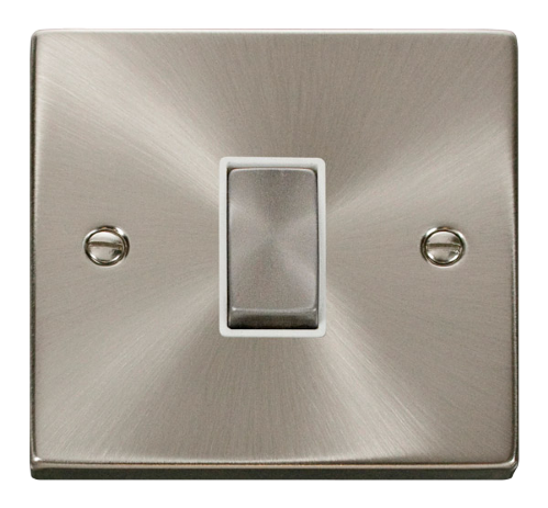 Scolmore VPSC411WH - 1 Gang 2 Way ‘Ingot’ 10AX Switch - White Deco Scolmore - Sparks Warehouse