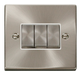 Scolmore VPSC413WH - 3 Gang 2 Way ‘Ingot’ 10AX Switch - White Deco Scolmore - Sparks Warehouse
