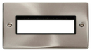 Scolmore VPSC426BK - 2 Gang Plate 6 In-Line Aperture - Black Deco Scolmore - Sparks Warehouse