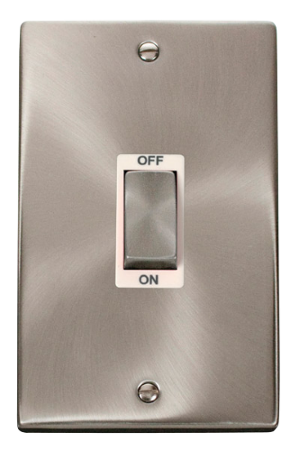 Scolmore VPSC502WH - Ingot 2 Gang 45A DP Switch - White Deco Scolmore - Sparks Warehouse