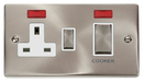 Scolmore VPSC505WH - Ingot 45A DP Switch + 13A Switched Socket + Neons (2) - White Deco Scolmore - Sparks Warehouse