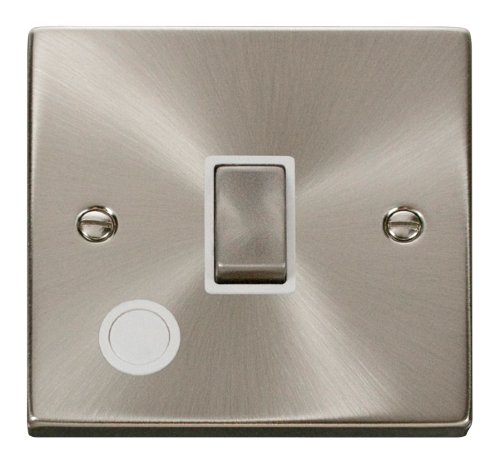 Scolmore VPSC522WH - 20A 1 Gang DP ‘Ingot’ Switch With Flex Outlet - White Deco Scolmore - Sparks Warehouse