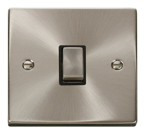 Scolmore VPSC722BK - 20A 1 Gang DP ‘Ingot’ Switch - Black Deco Scolmore - Sparks Warehouse