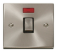 Scolmore VPSC723BK - 20A 1 Gang DP ‘Ingot’ Switch + Neon - Black Deco Scolmore - Sparks Warehouse